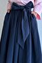 Linda Belted Navy Blue Skirt - 3