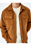 Regular Fit Faux Suede Shirt Jacket with Flap Pocket Detail - 5