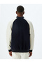 College Jacket Printed Bomber Collar Slim Fit with Pockets Snap Button Detail - 4