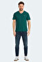 Krakker Men's V-Neck Green T-Shirt - 7
