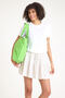Premium Women's Colorful Lined Shoulder Bag / Beach Bag / Casual Bag (4 Pockets) - 2
