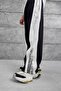 Men's Sweatpants Brushed Black Oversize Baggy Striped Loose Fit 3 Yarns Without Ruffles - 2