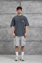 Men's T-Shirt with Pocket, Washed and Smoked, Oversize, Crew Neck, Thick Cotton Fabric - 3
