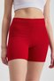 Red Corded Fabric Short Tights 2190m - 4