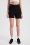 Black Corded Fabric Short Tights 2190m - 2