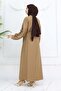 Buttoned Tie Dress Mink 2242 - 5