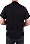 Dmg23-199598 Black Ottoman Knitted Apaj Collar Oversize Fit Short Sleeve Men's Shirt - 4