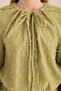 Fabric Tassel Detailed Gathered Blouse - 3
