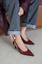 Raye Women's Heeled Patent Leather Shoes Burgundy - 3