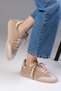 Nikita Genuine Suede Beige Color Women's Casual Sports Shoes - 6