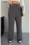 Flared Leg Ribbed Compression Trousers