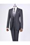 Italian style slim fit jacket vest pants suit black T10339 - 3