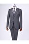 Italian Style Slim Fit Jacket Vest Pants Suit Anthracite T11396