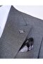 Italian Style Slim Fit Patterned Double Breasted Jacket Pants Suit Black T11693 - 3