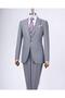 Italian Style Slim Fit Jacket Vest Pants Suit Anthracite T11486