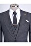 Italian Style Slim Fit Men Jacket Vest Pants Suit Black T9122 - 2