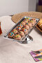 Luxury 2-Piece Rectangular Silver Footed Cake, Pastry, Cookie, Dessert, Treat, Dowry Presentation Serving Stand - 4