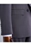 Gray Italian Style Double Breasted Striped Jacket and Pants Set - T12899 - 3