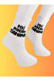 Unisex Socks Lettering Colorful Comfortable Patterned Fun and Stylish Custom Designs White College Socks