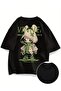 100% Cotton Cartoon Rabbit Graphic Printed T-Shirt for Men, Comfortable Short Sleeve Round Neck