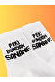 Unisex Socks Lettering Colorful Comfortable Patterned Fun and Stylish Custom Designs White College Socks - 4