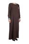 Women's Collar and Collar Striped Ribbed Ayrobine Dress