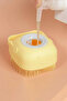Human Pet Baby Silicone Exfoliating Shower Brush with Shower Gel Tank - 2