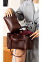 Medium Size Claret Red Puppy Women's Bag, Hand, Arm, Shoulder Bag