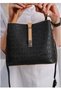 Set of 2 Justpolo Women's Black Tan 5-Compartment Adjustable Long Strap Hand and Shoulder Bag - 3