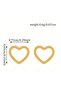 Minimal Heart Shaped Gold Stainless Steel Nail Earrings - 3