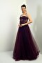 Women's Rope Strap Lined Chest Pleated Beading Embroidered Long Princess Dress - 3