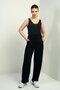 Women's Thick Waist Elastic Pocket Striped Palazzo Trousers - 3