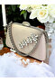 Special Design Skin Color Satin Chain Handle Silver Crystal Stone Handle Women's Evening Dress Bag