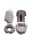Baby Sleeping Bed, breastfeeding. Support, stroller cover, nursing bib Set of 4 Pink - 3