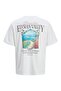 تي شيرت جاك جونز Jorparallel Tee Ss Crew Neck Tg للرجال باللون الأبيض 12275399 -01 - 2