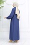Zippered Jacket Gilet Hijab Suit Indigo 2240 - 5