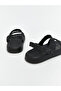 Black Double Strap Women's Sandals - 5