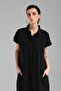 Women's Woven Fabric Short Sleeve Comfortable Fit Jumpsuit Salopet - 6