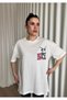 Rabbit Printed Oversize T-Shirt White Color - 3