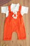 X Silk Atlas Baby Boy Girl Muslin Set with Salopette and Teddy Bear