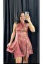 Satin Zero Sleeve Dress - 5