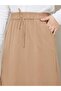 Slim Denim Linen Fabric Long Skirt - 3