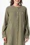 Long Sleeve Lacin Printed Muslin Seasonal Robe Khaki Hk - 3