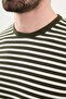 Striped Slim Fit Crew Neck Men's T-Shirt Khaki - 36848.25Y - 2