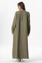 Long Sleeve Lacin Printed Muslin Seasonal Robe Khaki Hk - 2