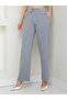 Slim Denim Linen Fabric Women's Pants - 7