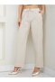 Slim Denim Linen Fabric Women's Pants - 6