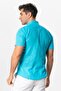 Ada Şile Cloth Short Sleeve Summer Men's Shirt Turquoise 3054 - 2