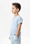 Short Sleeve Western Summer Muslin Boys' Tshirt Ice Blue Bmv - 4