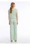 Openwork Knitted Mint Green Knitwear Trousers - 4